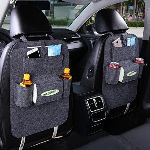 Car Back Seat Organizer with Multi-Pocket Storage and Trash Net Holder - 1PC