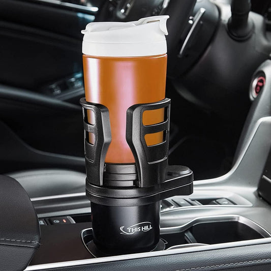 Car Cup Holder Organizer: Space-Saving 2-in-1 Solution for Drinks and Accessories